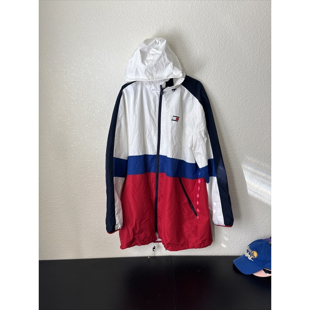 Tommy Hilfiger Men Tommy Adaptive Hooded Icon Jacket 78E6650 Multi Color size XL